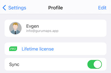 Sign in Guru Maps account