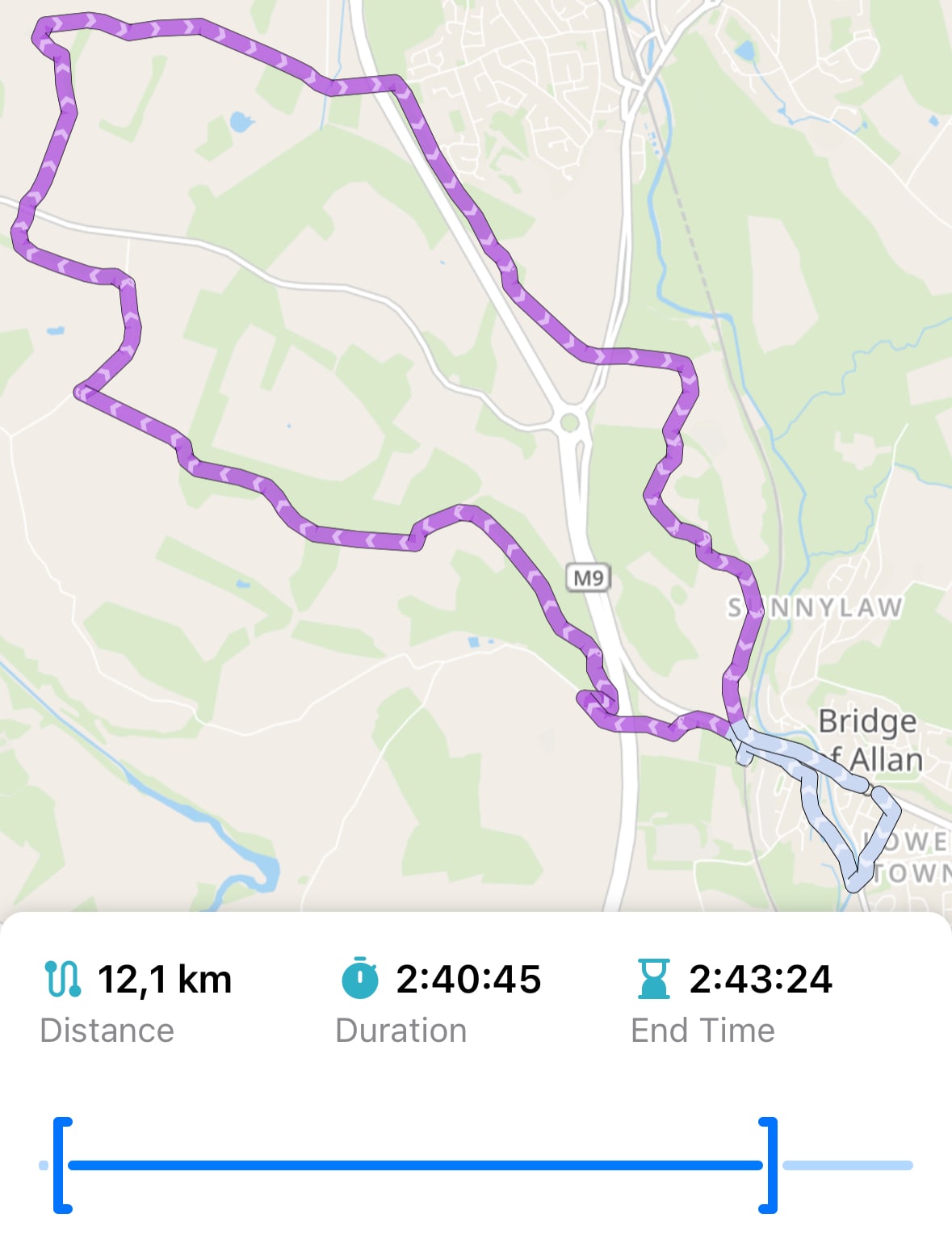 Trim track within the Guru Maps app