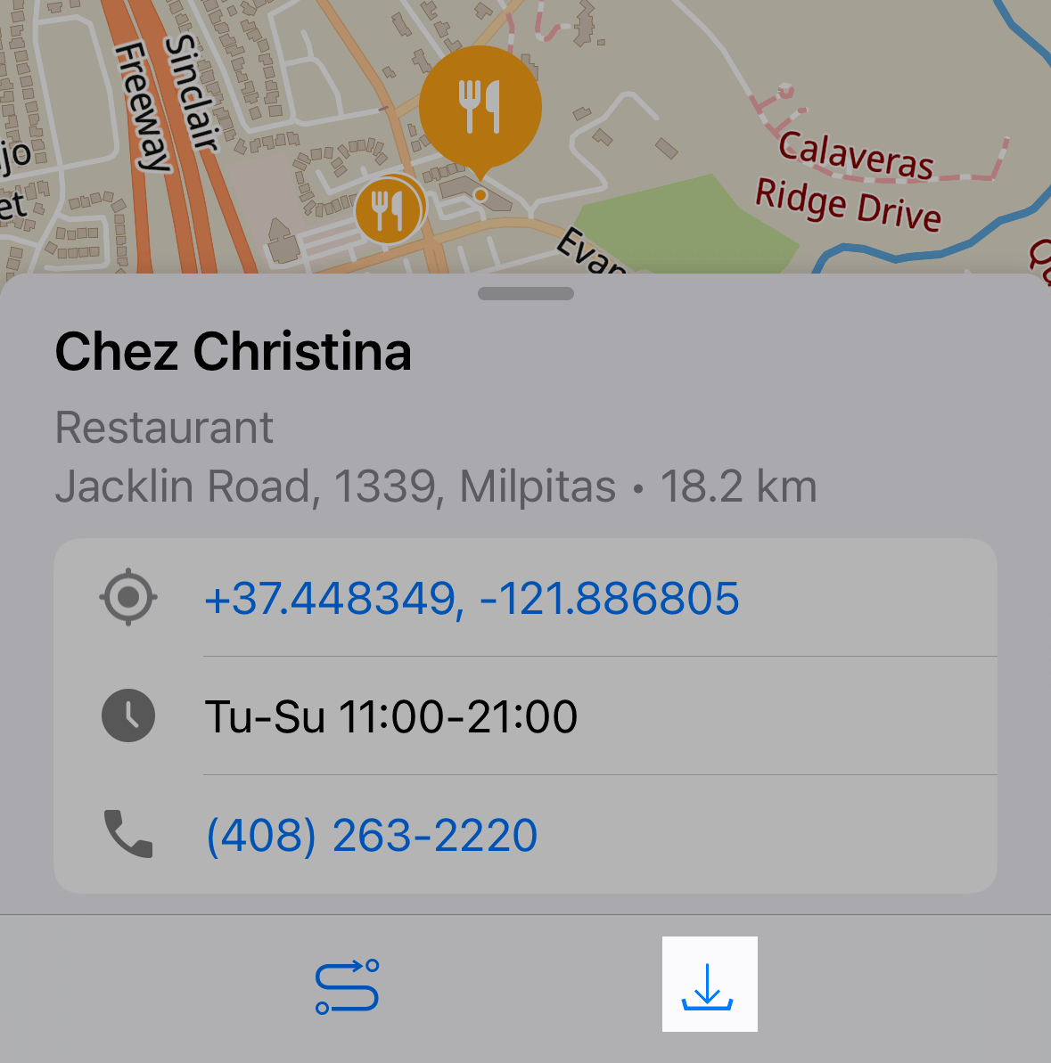 Сохранить объект с карты