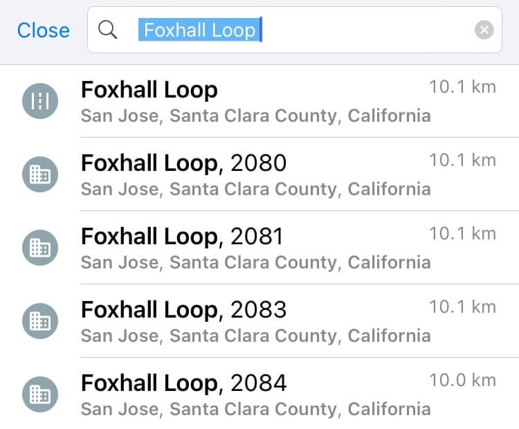 Поиск по названию улицы